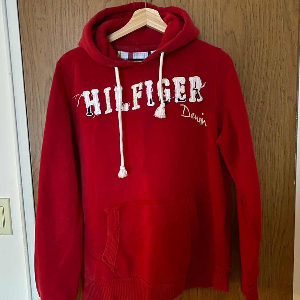 Hilfiger Denim, sizeL, red hoodie